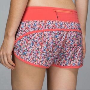 Lululemon Speed Shorts Prism Petal Floral Multicolor Athletic Shorts
